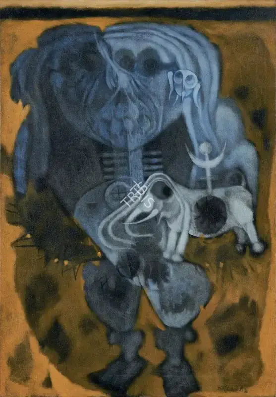 Ali, J. Sultan (Artist). Bastari Neelam, 1986 | Painting, AG.Onl/21.06.23, 2023 · Asta Guru