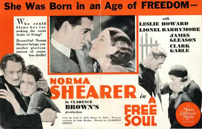 Clarence Brown (Producer), A Free Soul, 1931, Handbill