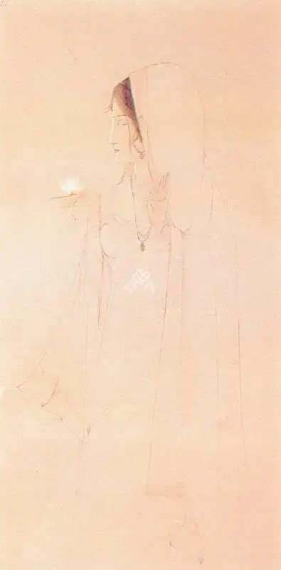 M.A.R. Chughtai (Artist), Lady Holding A Flower, 1996, Painting