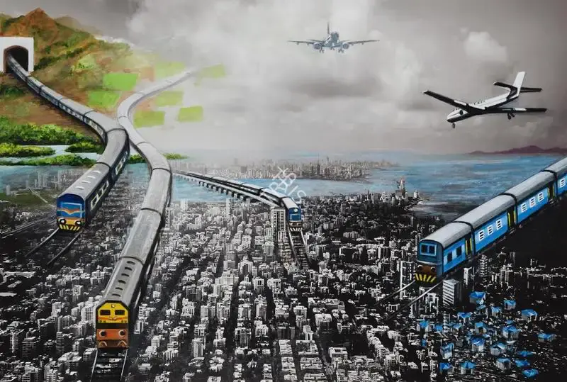 Meera Devidayal (Artist), Glimpses of My City, 2015, Painting