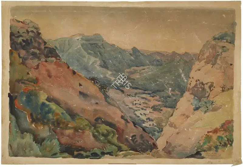 K.K. Hebbar (Artist), Untitled (Mahabaleshwar), 1951, Painting