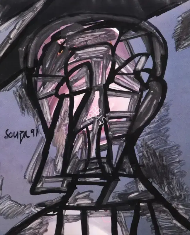 F.N. Souza (Artist), Untitled, 1991, Painting