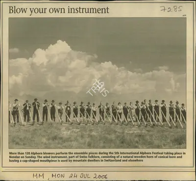 Blow your own Instrument, 2006, Newspaper Clipping