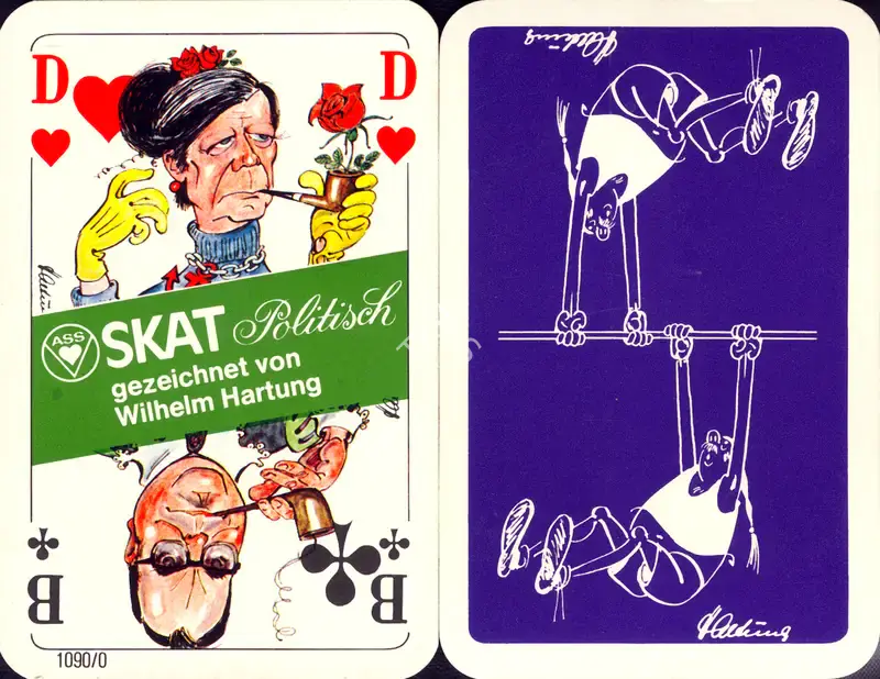 Wilhelm Hartung (Artist), SKAT Politisch, 1976, Playing Cards