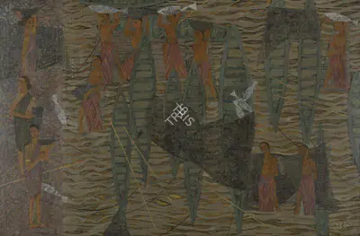 Bendre, N.S. (Artist). Untitled, 1958 | Painting, Sa.Mum/08.12.20, 2020 · Saffronart