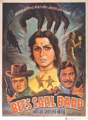 Hemanta Mukherjee (Producer), Bees Saal Baad, 1962, Full Sheet Poster