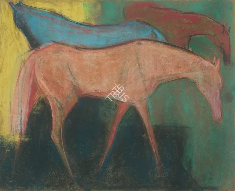 Das, Sunil (Artist). Untitled (Horses), late 1950s | Drawing, DAG.Del/06.12.16, 2016 · DAG