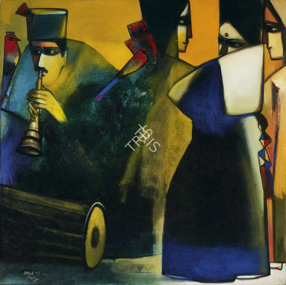 Paresh Maity (Artist), A Melody, 1997, Painting