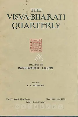 K.R. Kripalani (Editor), Visva-Bharati Quarterly, 1938, Journal