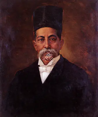 M.F. Pithawala (Artist), Portrait of a Gentleman, 1920, Painting