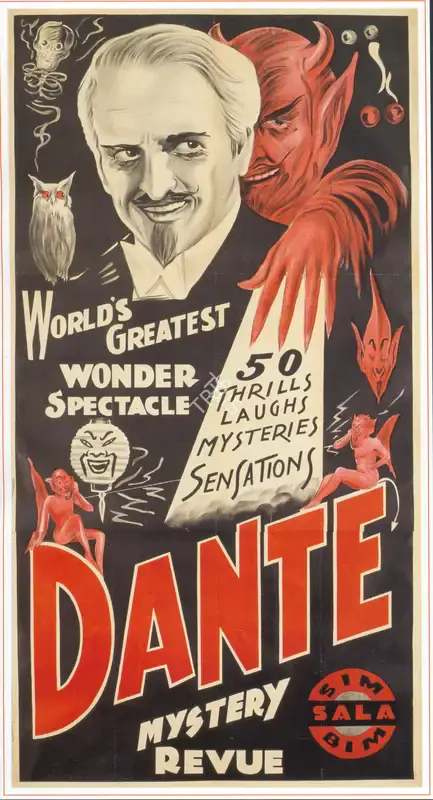 Dante (Magician), Dante Mystery Revue, Magic Publicity Art & Memorabilia