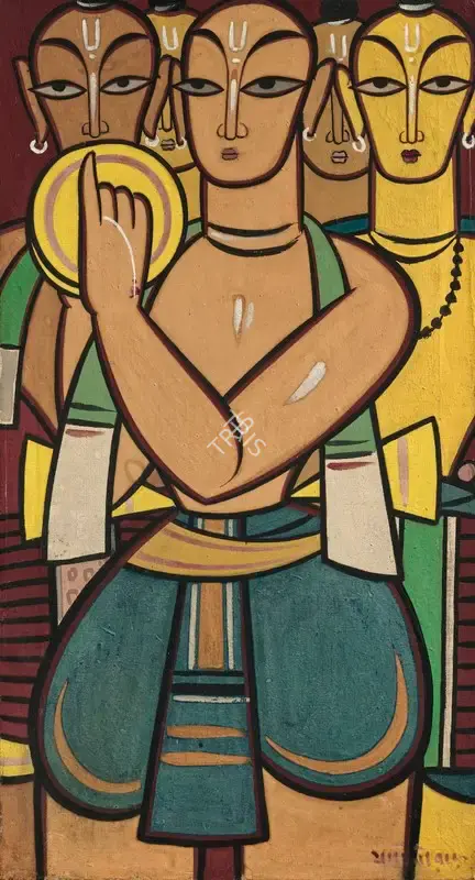 Roy, Jamini (Artist). Untitled (Kirtan), n.d. | Painting, Ch.NeY/18.09.24, 2024 · Christie's