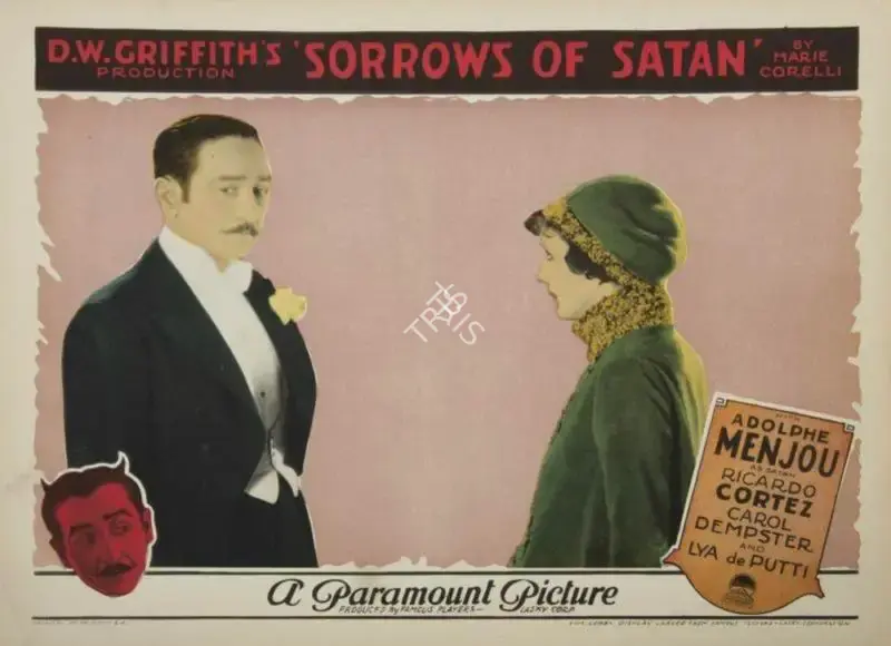 D.W. Griffith (Director), Sorrows of Satan, 1926, Lobby Card