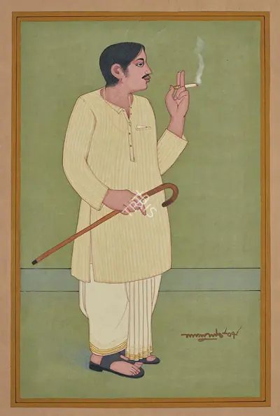 Lalu Prasad Shaw (Artist), Untitled (Bengali Babu), 2007, Painting