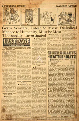Khwaja Ahmad Abbas (Columnist), Germ Warfare, Latest & Most Diabolical Menace To Humanity, Must be Most Thoroughly Investigated, 1952, Essay