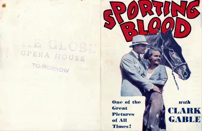 Charles Brabin (Director), Sporting Blood, 1931, Handbill