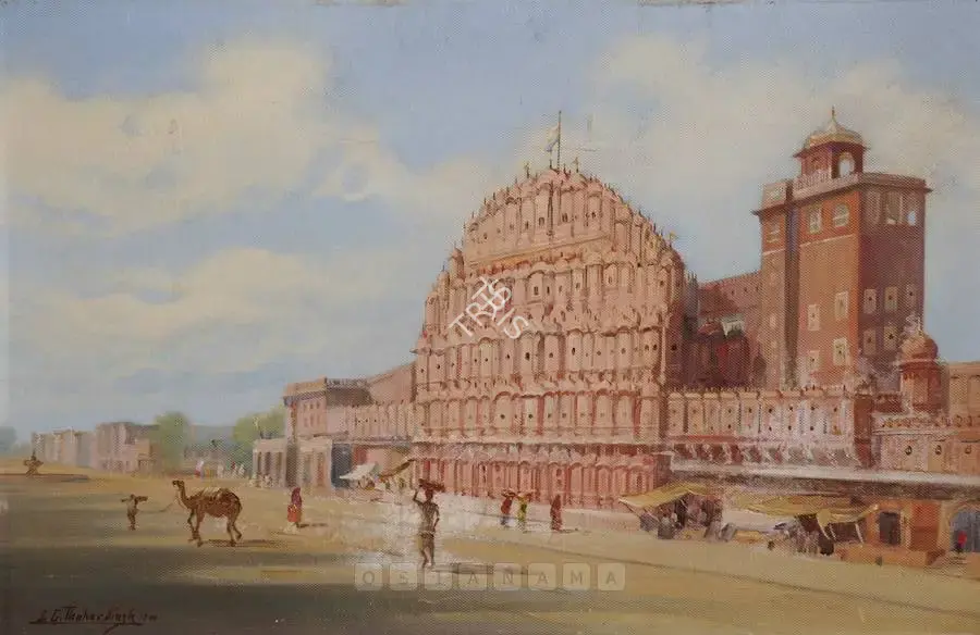 Sardar Sobha Singh (Artist), Hawa Mahal, Jaipur, 1946, Painting
