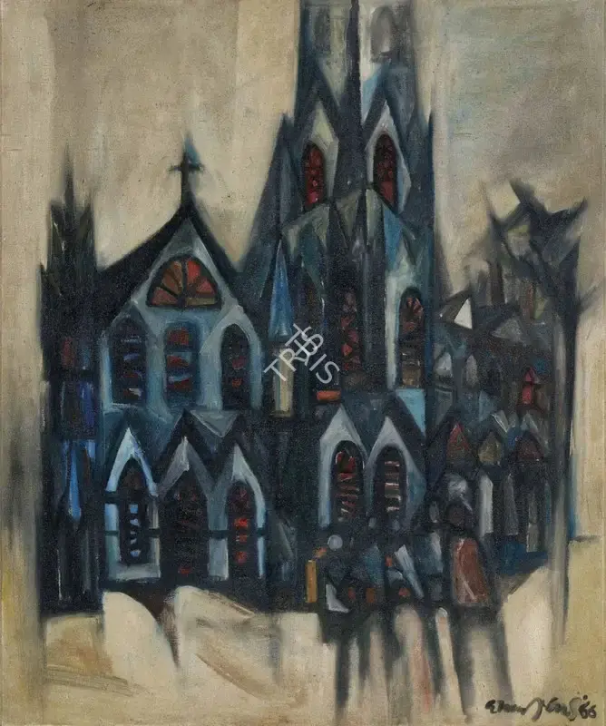 Akkitham Narayanan (Artist), Untitled, 1966, Painting