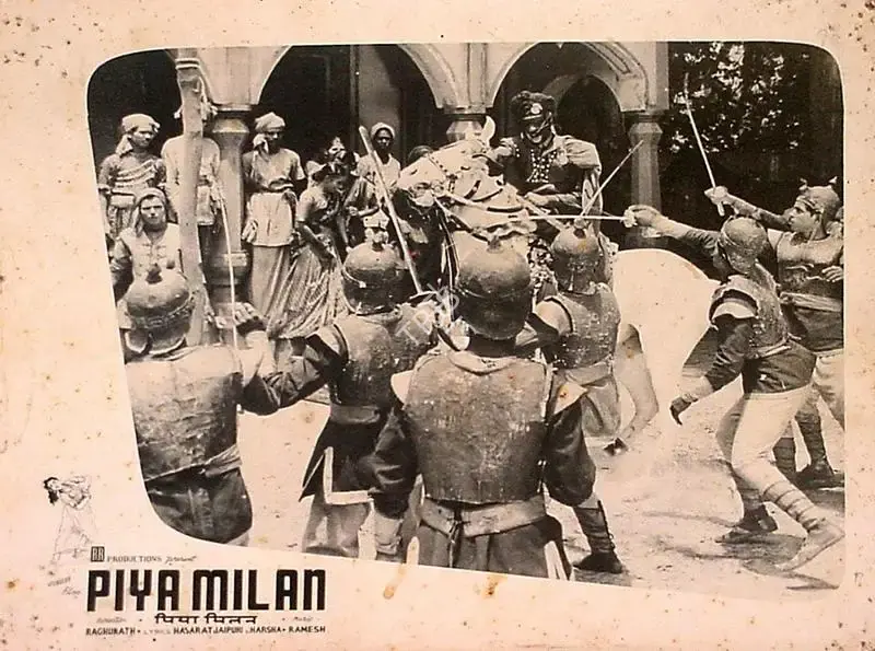Raghunath (Director), Piya Milan, 1958, Lobby Card