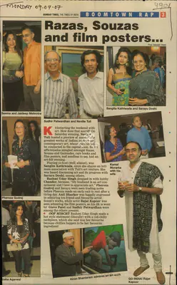 Razas, Souzas and film posters, 2007, Newspaper Clipping