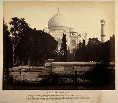 Eugene Clutterbuck Impey (Photographer), Agra. - The Taj, from the garden, 1861, Antiquarian Photograph