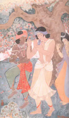 Ajit Gupta (Artist), Musicians, 1934, Painting