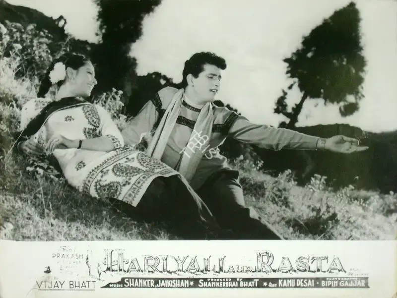 Bipin Gajjar (Cinematographer), Hariyali Aur Rasta, 1962, Lobby Card