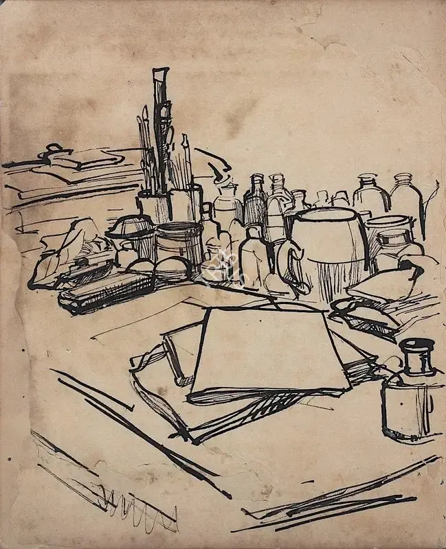 Ganesh Pyne (Artist), Untitled, 1975, Painting