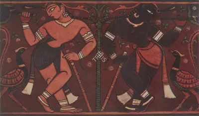 Jamini Roy (Artist), Krishna and Balaram, 1932, Painting