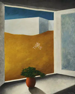 Paramjit Singh (Artist), A Vase In The Window, Painting