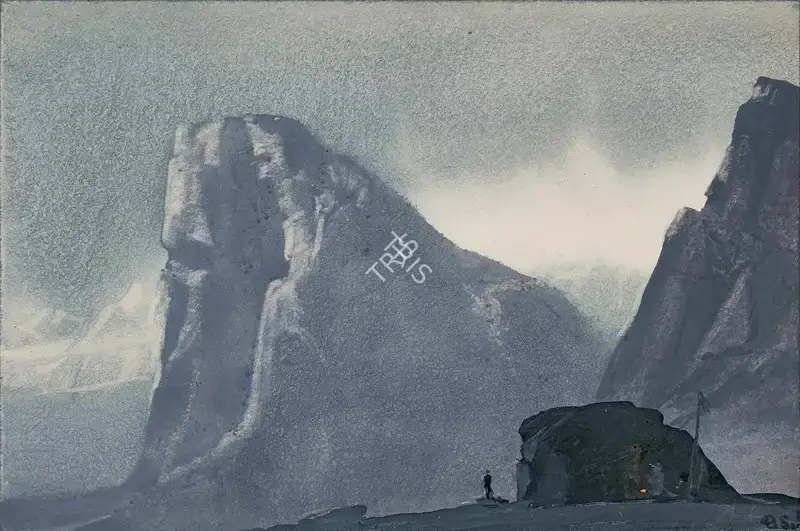 Sen, Bireshwar (Artist). Shailath Temple, 1972 | Painting, Pu.Mum/06.03.25, 2025 · Pundole