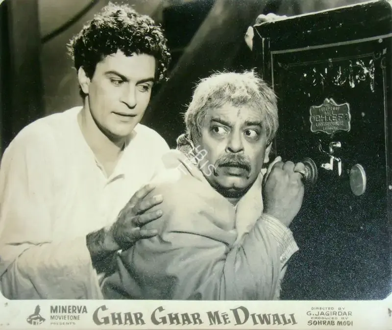 Sohrab Modi (Producer), Ghar Ghar Me Diwali, 1955, Lobby Card