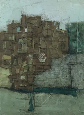 Ramkumar (Artist). Untitled (Benaras), c.1960s | Painting, Sa.Mum/13.12.23, 2023 · Saffronart