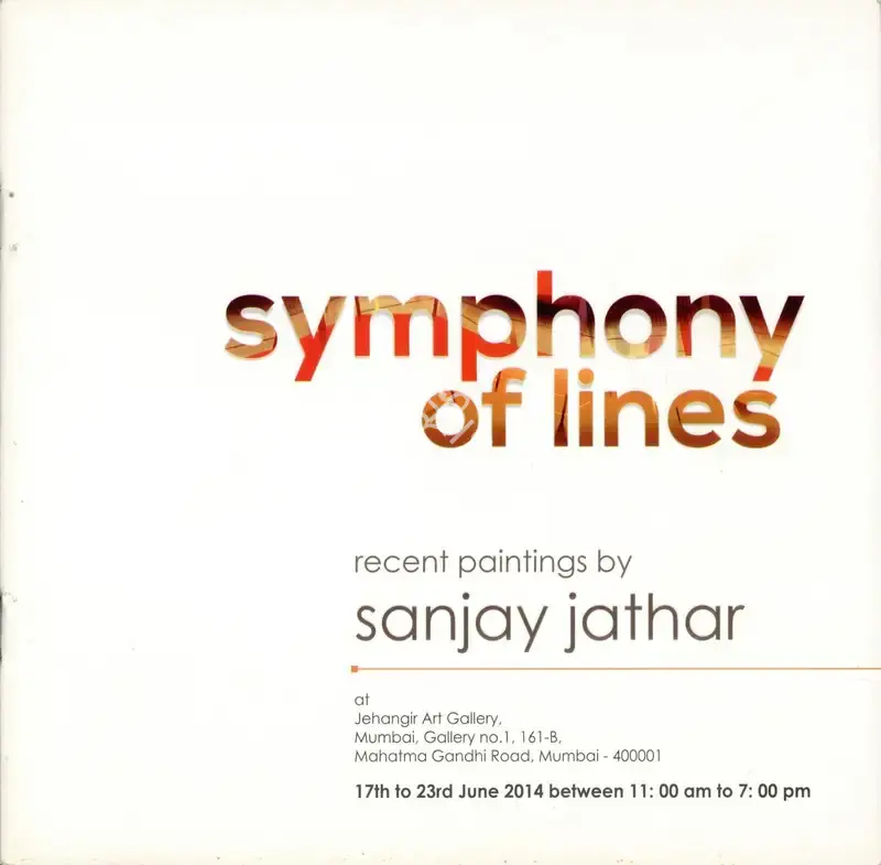 Sanjay Jathar (Artist), Symphony of lines, 2014, Solo Exhibition Catalogue