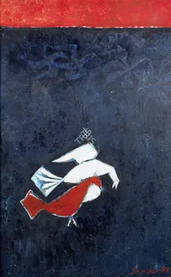 Shakir Ali (Artist), Untitled (Birds), 1968, Painting