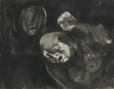 Tyeb Mehta (Artist), Untitled (Trojan Women), 1966, Painting