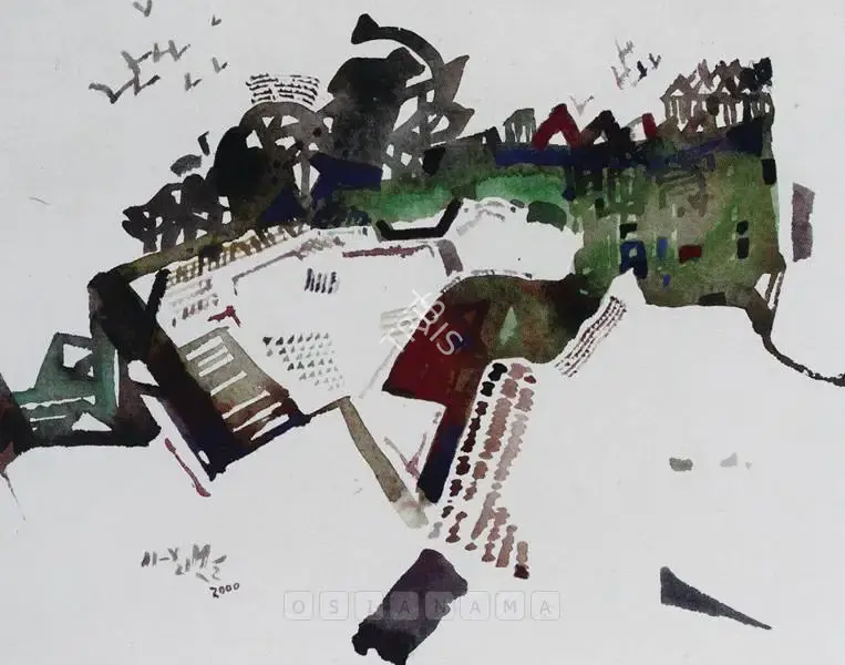Ganesh Haloi (Artist), Untitled (Rajasthan Series), 2000, Painting