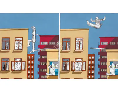 Sarnath Banerjee (Artist), The Ascent of Avinash Deshpande (Bicarbonates), 2011, Painting