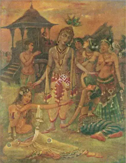 Bengal School (Artist), Krishna with Gopis, 1910, Painting
