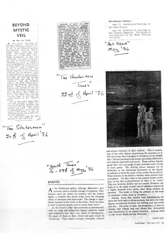 Geeti Sen (Writer), Events, 1976, Newspaper Clipping