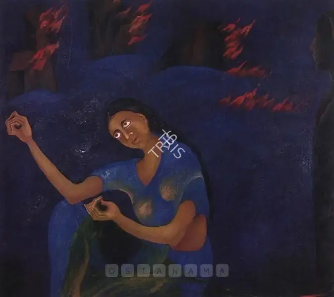Arpana Caur (Artist), Paintings by Arpana Caur, 1989, Solo Exhibition Invitation