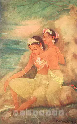 Ramkinkar Baij (Artist), Lovers By The Sea, 1923, Painting