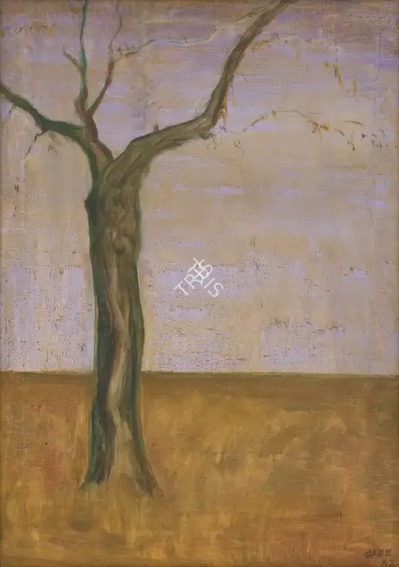 Gade, H.A. (Artist). Leaf Less Tree, 1982 | Painting, Sa.Onl/03.04.25, 2025 · Saffronart