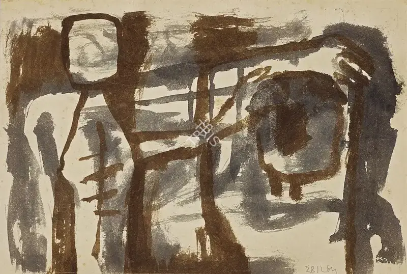 Somnath Hore (Artist), Untitled, 1964, Painting