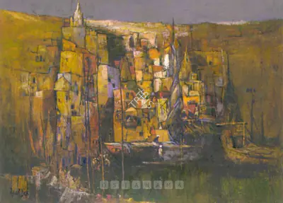 Arup Das (Artist), Benares, 1985, Painting