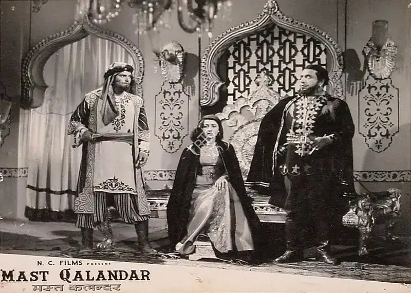 Gulshan Bahl (Producer), Mast Qalandar, 1955, Lobby Card
