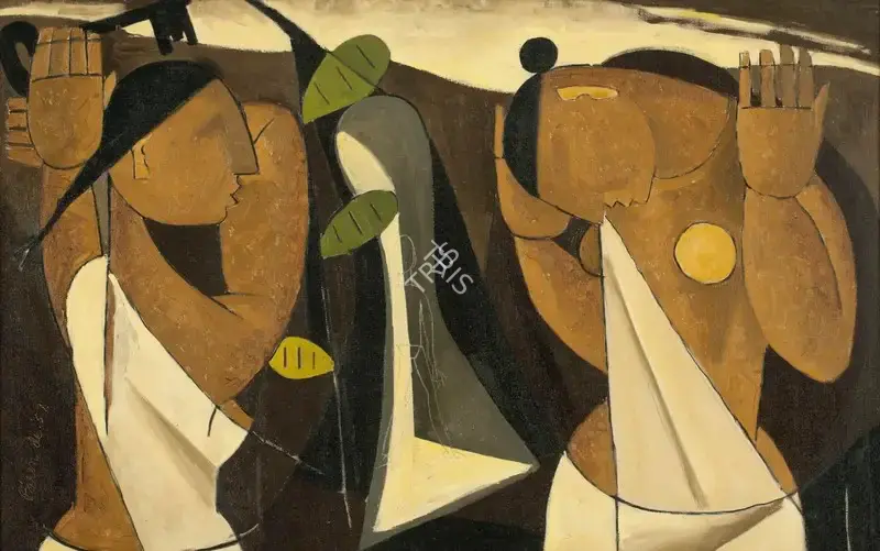 De, Biren (Artist). Widows, 1957 | Painting, Ch.NeY/23.09.20, 2020 · Christie's
