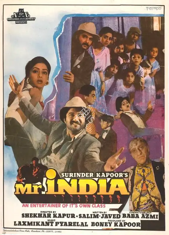 Boney Kapoor (Producer), Mr India, 1987, Full Sheet Poster
