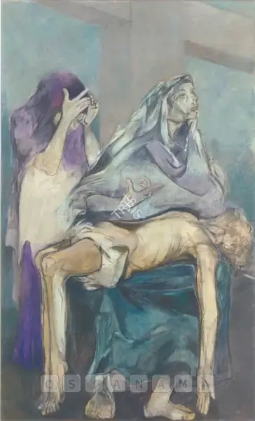 Khanna, Krishen (Artist). Pieta, 1988 | Painting, Ch.NeY/25.03.04, 1988