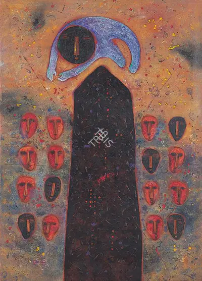 Baiju Parthan (Artist), Dream Rock Chant, 1993, Painting
